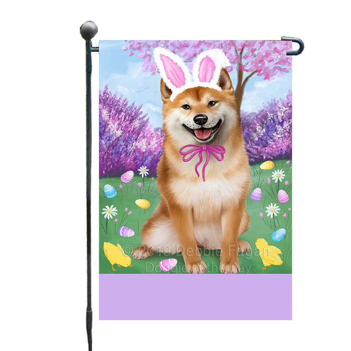 Personalized Easter Holiday Shiba Inu Dog Custom Garden Flags GFLG-DOTD-A59006