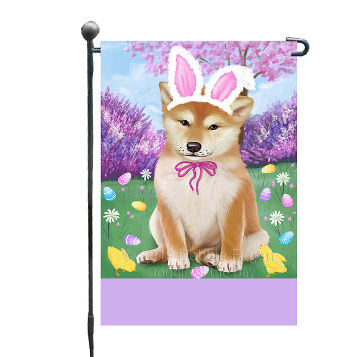 Personalized Easter Holiday Shiba Inu Dog Custom Garden Flags GFLG-DOTD-A59008