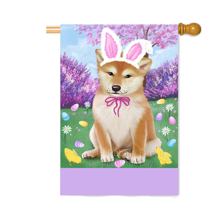 Personalized Easter Holiday Shiba Inu Dog Custom House Flag FLG-DOTD-A59064