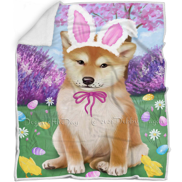 Shiba Inu Dog Easter Holiday Blanket BLNKT60204