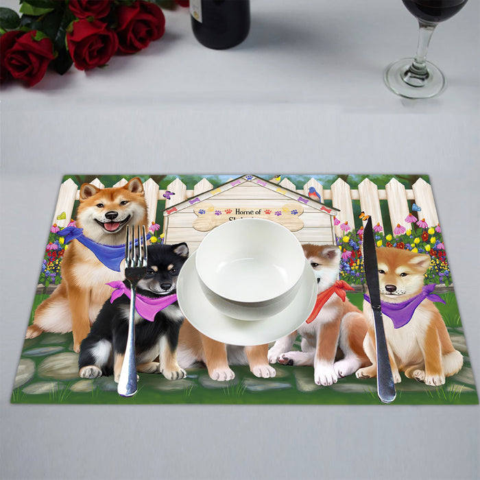Spring Dog House Shiba Inu Dogs Placemat