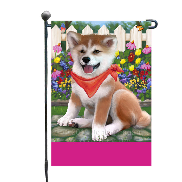 Personalized Spring Floral Shiba Inu Dog Custom Garden Flags GFLG-DOTD-A62995