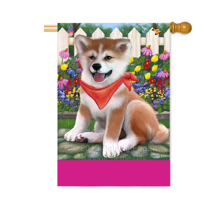 Personalized Spring Floral Shiba Inu Dog Custom House Flag FLG-DOTD-A63051