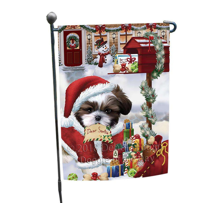 Shih Tzu Dog Dear Santa Letter Christmas Holiday Mailbox Garden Flag GFLG53992