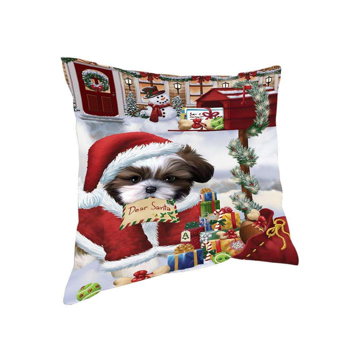 Shih Tzu Dog Dear Santa Letter Christmas Holiday Mailbox Pillow PIL72344