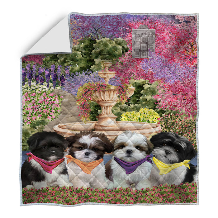 Shih Tzu Bedding Quilt, Bedspread Coverlet Quilted, Explore a Variety of Designs, Custom, Personalized, Pet Gift for Dog Lovers