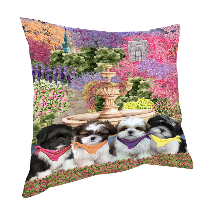 Shih Tzu Throw Pillow: Explore a Variety of Designs, Cushion Pillows for Sofa Couch Bed, Personalized, Custom, Dog Lover's Gifts