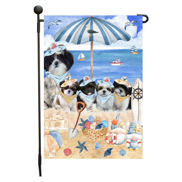 Shih Tzu Dogs Garden Flag, Double-Sided Outdoor Yard Garden Decoration, Explore a Variety of Designs, Custom, Weather Resistant, Personalized, Flags for Dog and Pet Lovers