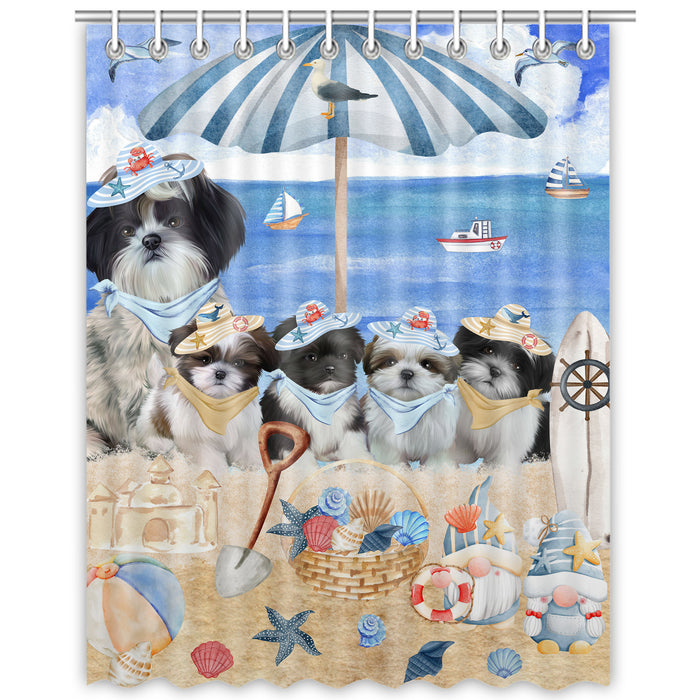 Shih Tzu Shower Curtain: Explore a Variety of Designs, Halloween Bathtub Curtains for Bathroom with Hooks, Personalized, Custom, Gift for Pet and Dog Lovers