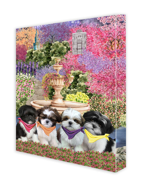 Shih Tzu Canvas: Explore a Variety of Designs, Custom, Digital Art Wall Painting, Personalized, Ready to Hang Halloween Room Decor, Pet Gift for Dog Lovers