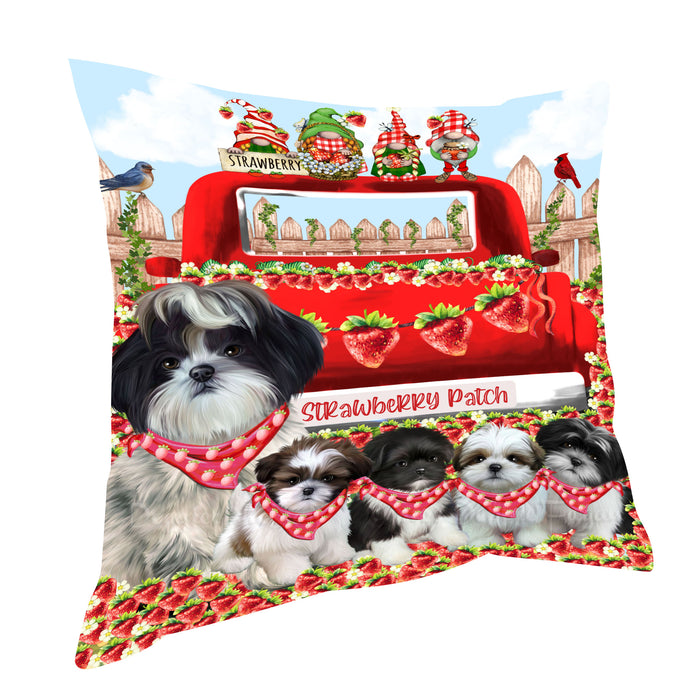 Shih Tzu Throw Pillow: Explore a Variety of Designs, Custom, Cushion Pillows for Sofa Couch Bed, Personalized, Dog Lover's Gifts