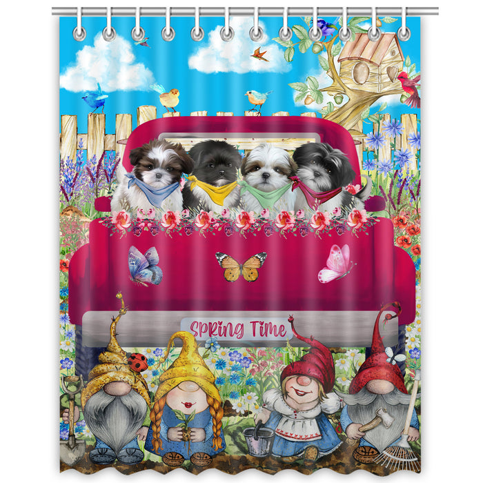 Shih Tzu Shower Curtain, Custom Bathtub Curtains with Hooks for Bathroom, Explore a Variety of Designs, Personalized, Gift for Pet and Dog Lovers