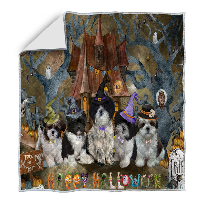 Shih Tzu Bed Quilt, Explore a Variety of Designs, Personalized, Custom, Bedding Coverlet Quilted, Pet and Dog Lovers Gift