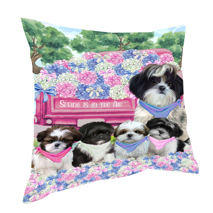 Shih Tzu Pillow: Explore a Variety of Designs, Custom, Personalized, Pet Cushion for Sofa Couch Bed, Halloween Gift for Dog Lovers
