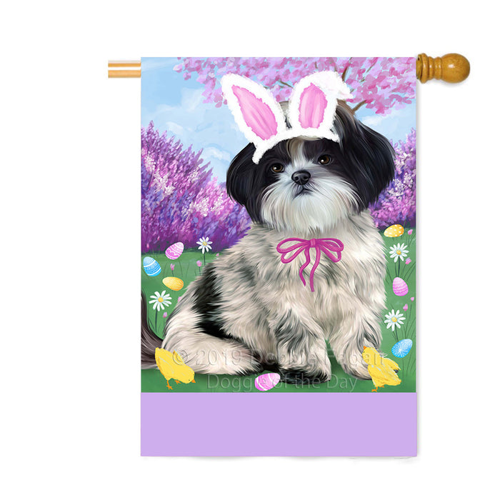 Personalized Easter Holiday Shih Tzu Dog Custom House Flag FLG-DOTD-A59066