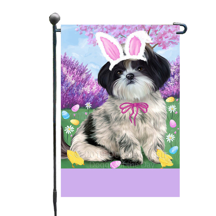Personalized Easter Holiday Shih Tzu Dog Custom Garden Flags GFLG-DOTD-A59010