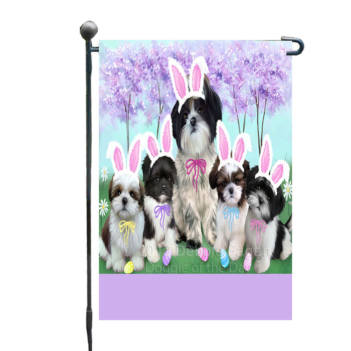 Personalized Easter Holiday Shih Tzu Dogs Custom Garden Flags GFLG-DOTD-A59011