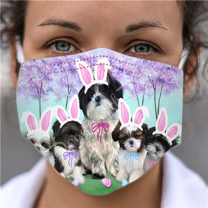 Easter Holiday Shih Tzu Dogs Face Mask FM49636