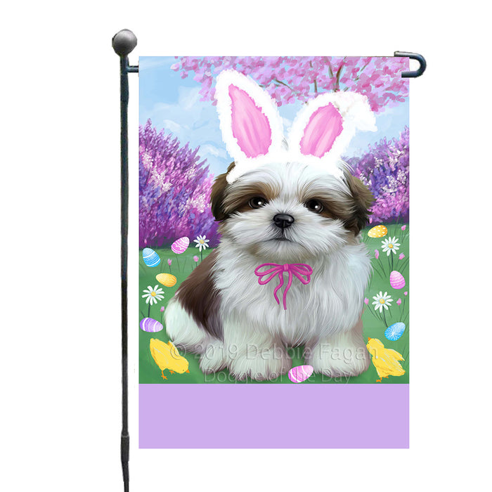 Personalized Easter Holiday Shih Tzu Dog Custom Garden Flags GFLG-DOTD-A59013