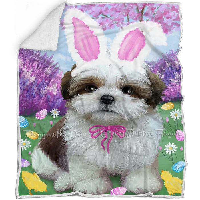 Shih Tzu Dog Easter Holiday Blanket BLNKT60249