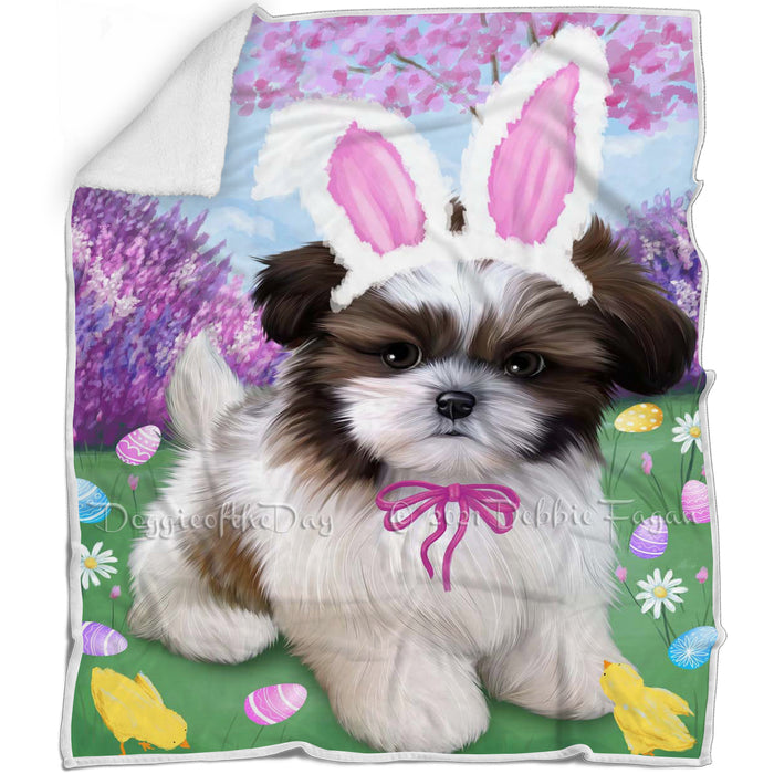 Shih Tzu Dog Easter Holiday Blanket BLNKT60258