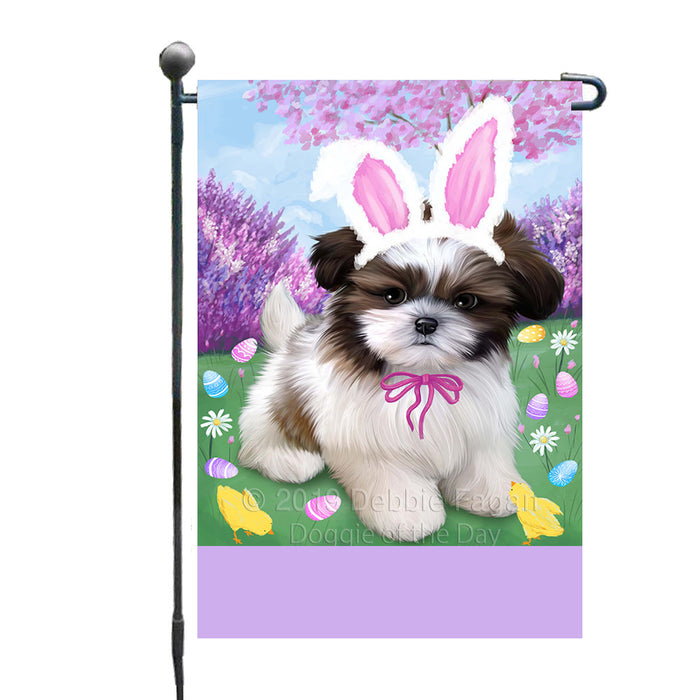 Personalized Easter Holiday Shih Tzu Dog Custom Garden Flags GFLG-DOTD-A59014