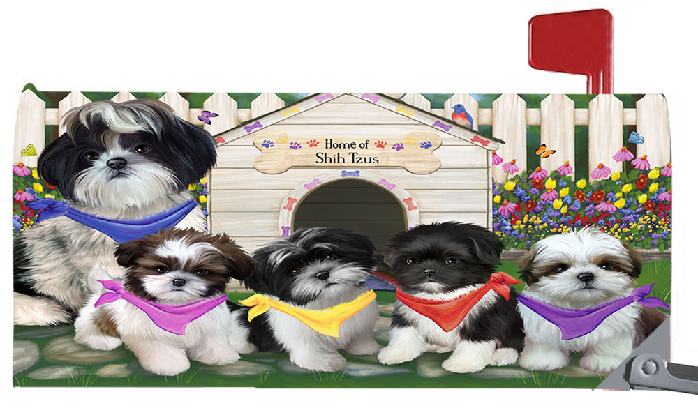 Spring Dog House Shih Tzu Dogs Magnetic Mailbox Cover MBC48676