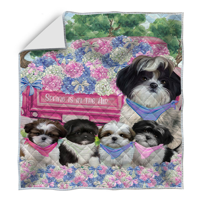 Shih Tzu Quilt: Explore a Variety of Personalized Designs, Custom, Bedding Coverlet Quilted, Pet and Dog Lovers Gift