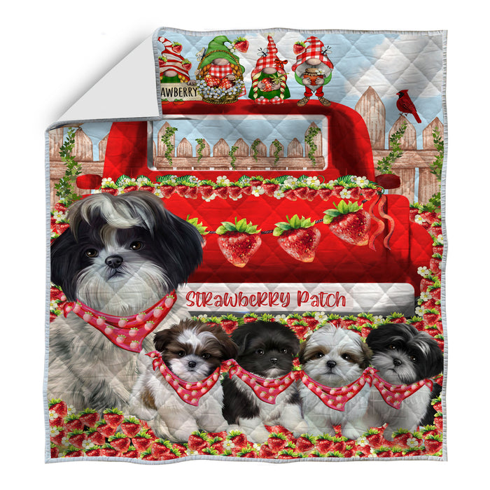 Shih Tzu Quilt: Explore a Variety of Personalized Designs, Custom, Bedding Coverlet Quilted, Pet and Dog Lovers Gift