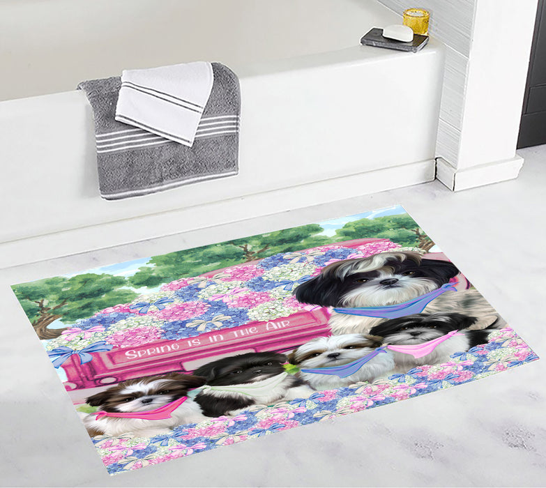 Shih Tzu Custom Bath Mat, Explore a Variety of Personalized Designs, Anti-Slip Bathroom Pet Rug Mats, Dog Lover's Gifts