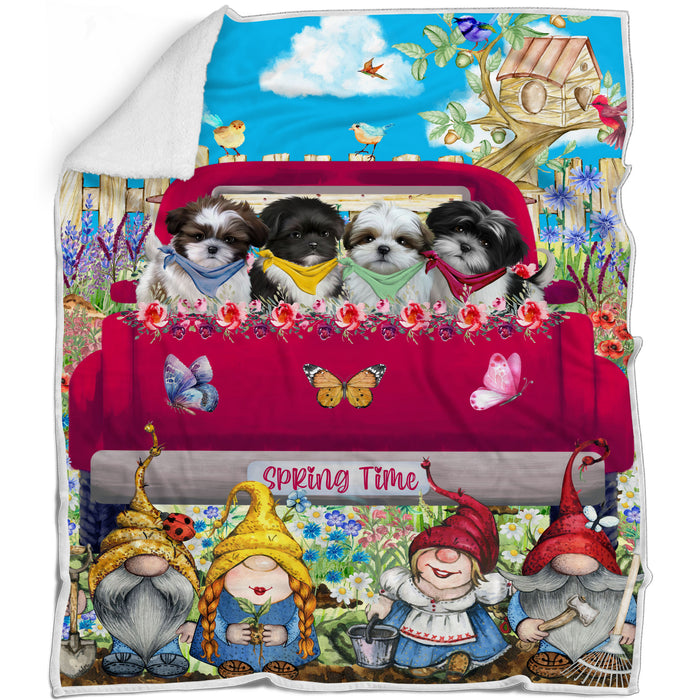Shih Tzu Blanket: Explore a Variety of Designs, Custom, Personalized Bed Blankets, Cozy Woven, Fleece and Sherpa, Gift for Dog and Pet Lovers