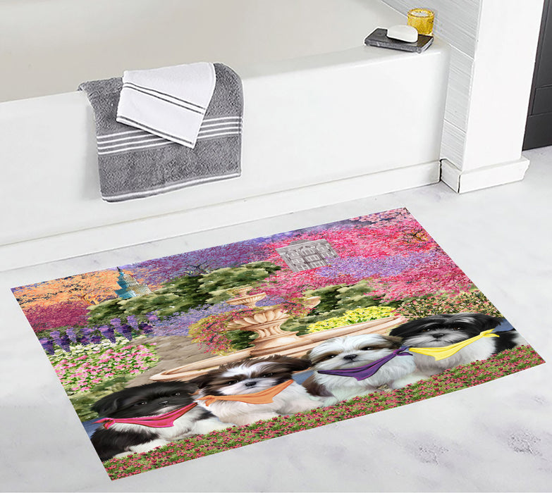 Shih Tzu Anti-Slip Bath Mat, Explore a Variety of Designs, Soft and Absorbent Bathroom Rug Mats, Personalized, Custom, Dog and Pet Lovers Gift