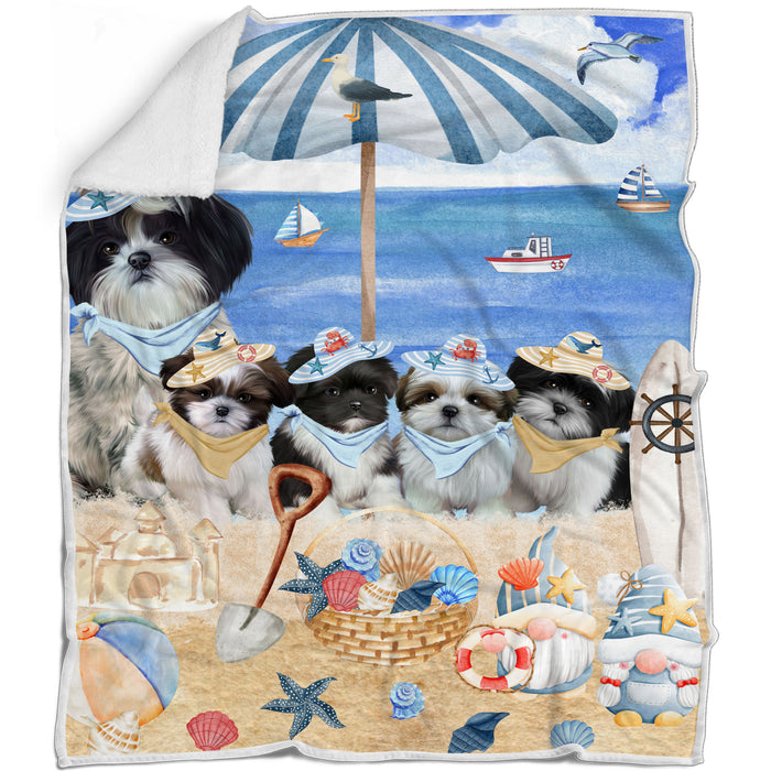 Shih Tzu Blanket: Explore a Variety of Designs, Personalized, Custom Bed Blankets, Cozy Sherpa, Fleece and Woven, Dog Gift for Pet Lovers