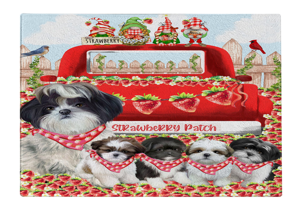 Shih Tzu Cutting Board: Explore a Variety of Personalized Designs, Custom, Tempered Glass Kitchen Chopping Meats, Vegetables, Pet Gift for Dog Lovers