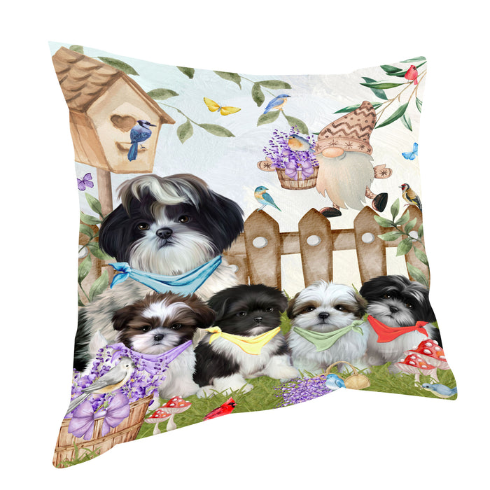 Shih Tzu Pillow: Cushion for Sofa Couch Bed Throw Pillows, Personalized, Explore a Variety of Designs, Custom, Pet and Dog Lovers Gift