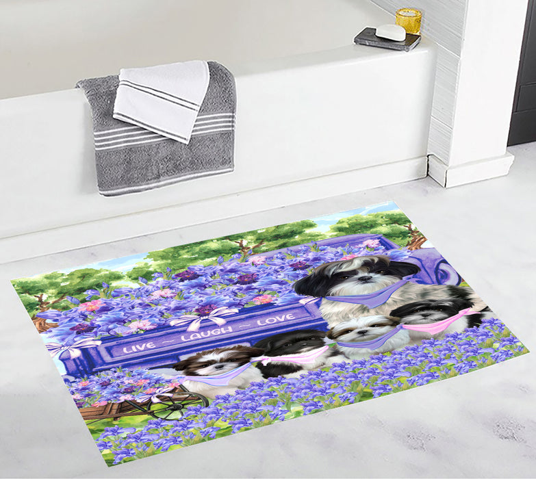 Shih Tzu Bath Mat: Non-Slip Bathroom Rug Mats, Custom, Explore a Variety of Designs, Personalized, Gift for Pet and Dog Lovers