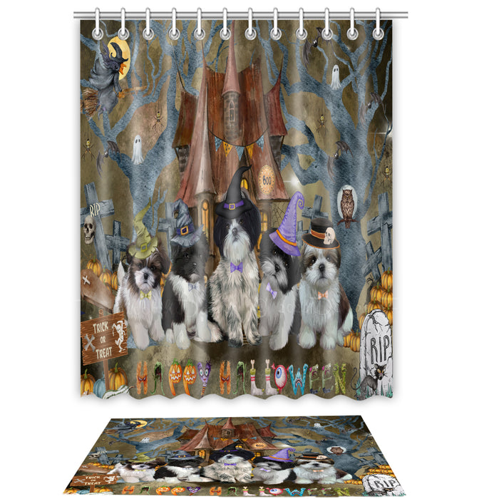 Shih Tzu Shower Curtain with Bath Mat Set, Custom, Curtains and Rug Combo for Bathroom Decor, Personalized, Explore a Variety of Designs, Dog Lover's Gifts