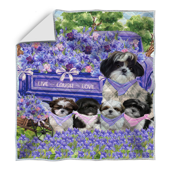 Shih Tzu Quilt: Explore a Variety of Designs, Halloween Bedding Coverlet Quilted, Personalized, Custom, Dog Gift for Pet Lovers