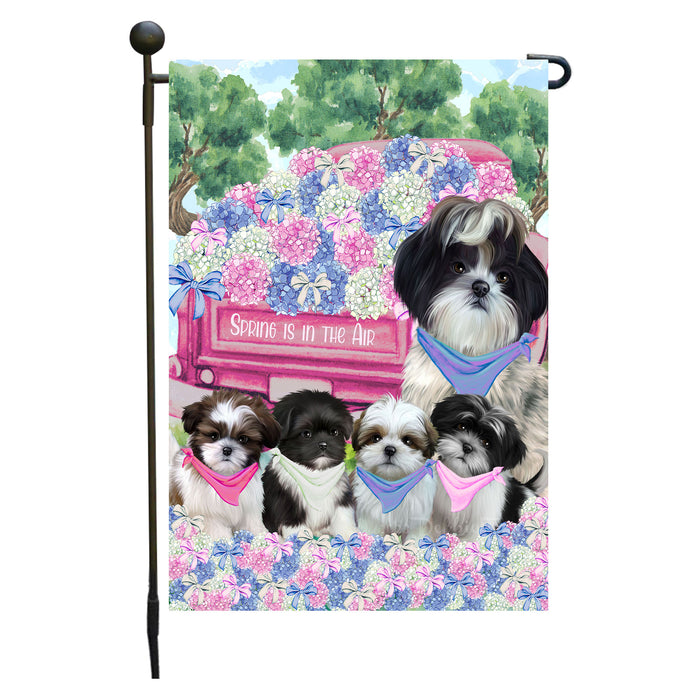 Shih Tzu Dogs Garden Flag: Explore a Variety of Personalized Designs, Double-Sided, Weather Resistant, Custom, Outdoor Garden Yard Decor for Dog and Pet Lovers