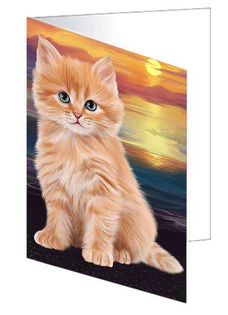 Siberian Cat Handmade Artwork Assorted Pets Greeting Cards and Note Cards with Envelopes for All Occasions and Holiday Seasons GCD68309