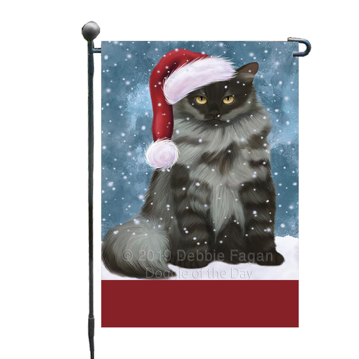 Personalized Let It Snow Happy Holidays Siberian Cat Custom Garden Flags GFLG-DOTD-A62450