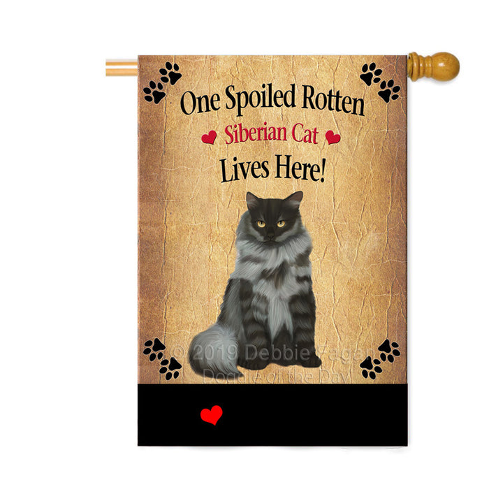 Personalized Spoiled Rotten Siberian Cat Custom House Flag FLG-DOTD-A63329