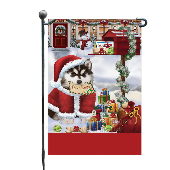 Personalized Happy Holidays Mailbox Siberian Husky Dog Christmas Custom Garden Flags GFLG-DOTD-A59972