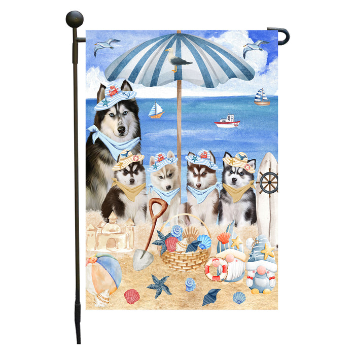 Siberian Husky Dogs Garden Flag, Double-Sided Outdoor Yard Garden Decoration, Explore a Variety of Designs, Custom, Weather Resistant, Personalized, Flags for Dog and Pet Lovers