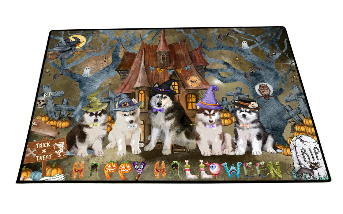 Siberian Husky Floor Mats: Explore a Variety of Designs, Personalized, Custom, Halloween Anti-Slip Doormat for Indoor and Outdoor, Dog Gift for Pet Lovers