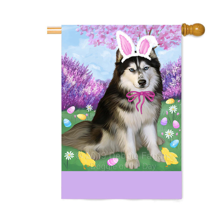 Personalized Easter Holiday Siberian Husky Dog Custom House Flag FLG-DOTD-A59080