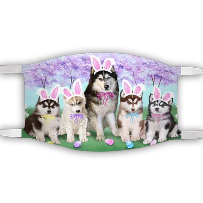 Easter Holiday Siberian Husky Dogs Face Mask FM49639