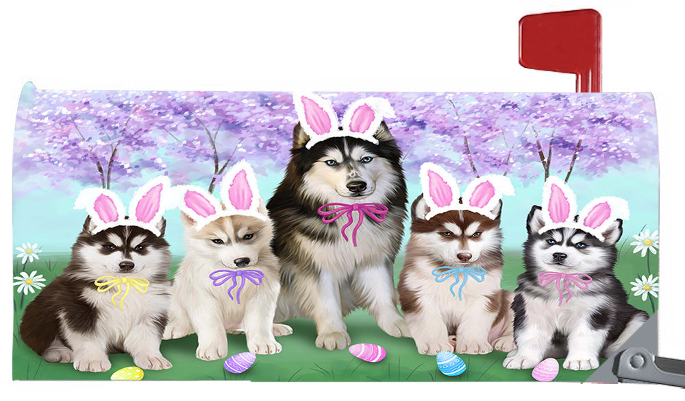 Easter Holidays Siberian Husky Dogs Magnetic Mailbox Cover MBC48423