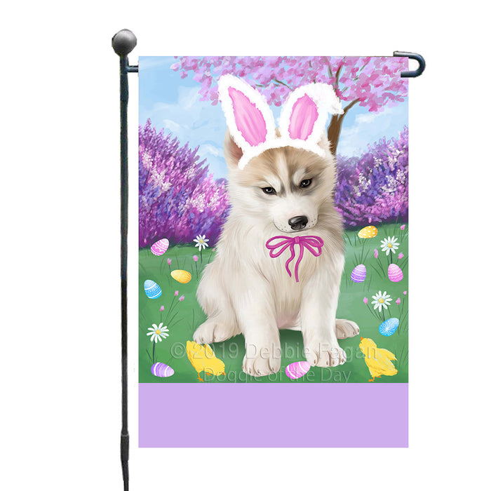 Personalized Easter Holiday Siberian Husky Dog Custom Garden Flags GFLG-DOTD-A59028