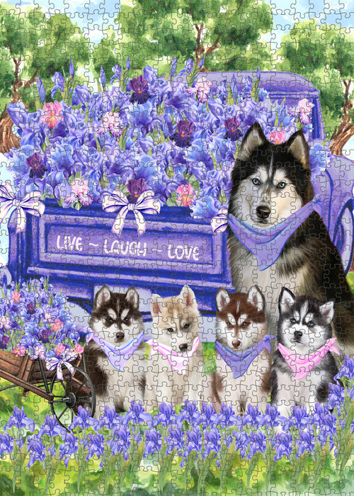 Siberian Husky Jigsaw Puzzle for Adult, Interlocking Puzzles Games, Personalized, Explore a Variety of Designs, Custom, Dog Gift for Pet Lovers